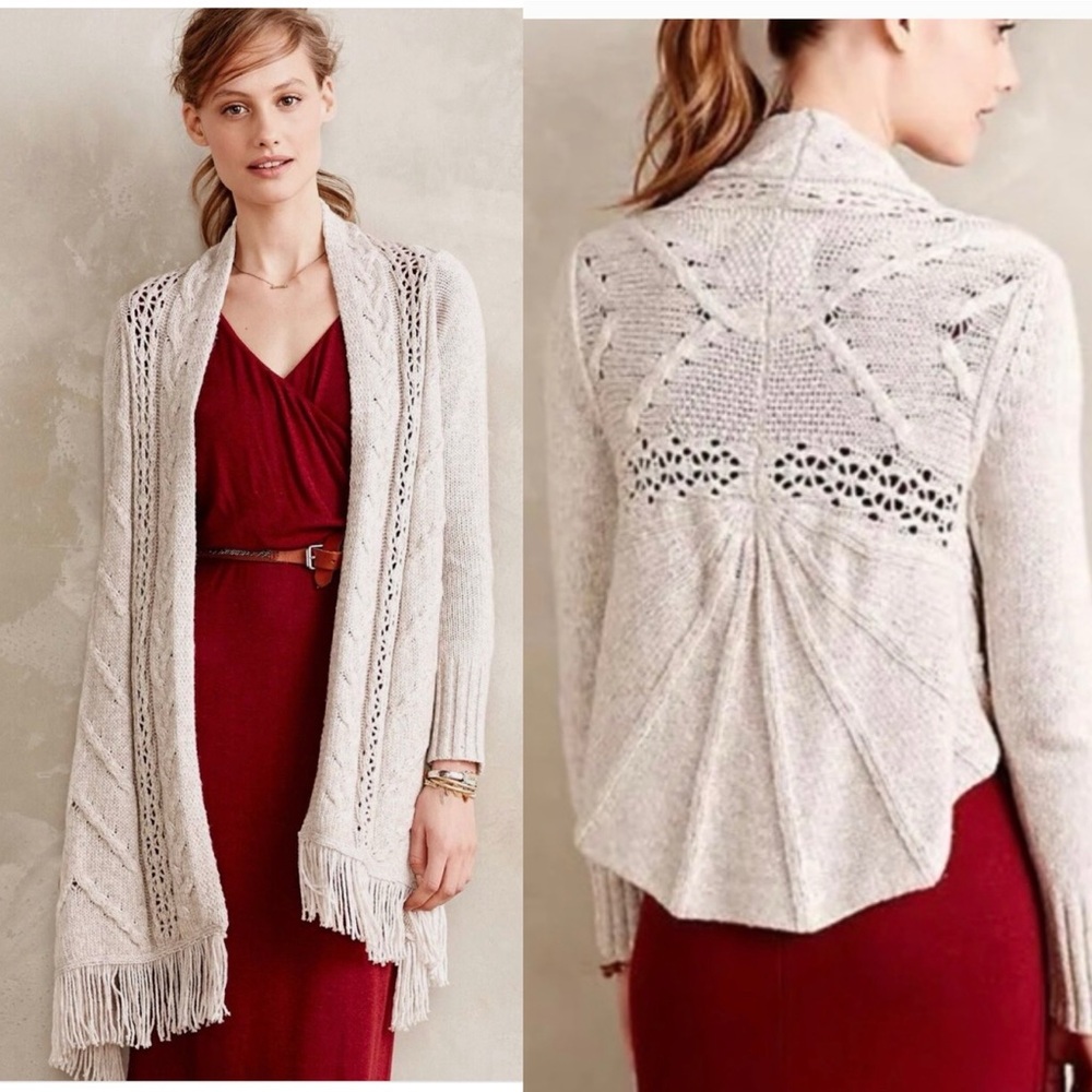 Anthropologie Angel of the North Anais Wool Blend Cardigan Women’s size Small